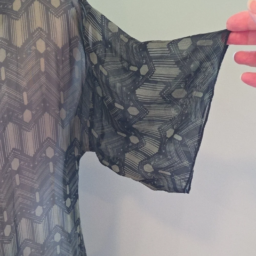 LuLaRoe Sheer Black Kimono